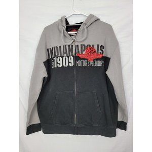 Indianapolis Motor Speedway Mens Zip Up Hoodie Size L